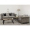 Seconique Quebec Round Coffee Table Set Metal Plastic Feet-Medium Oak Effect/Black 3