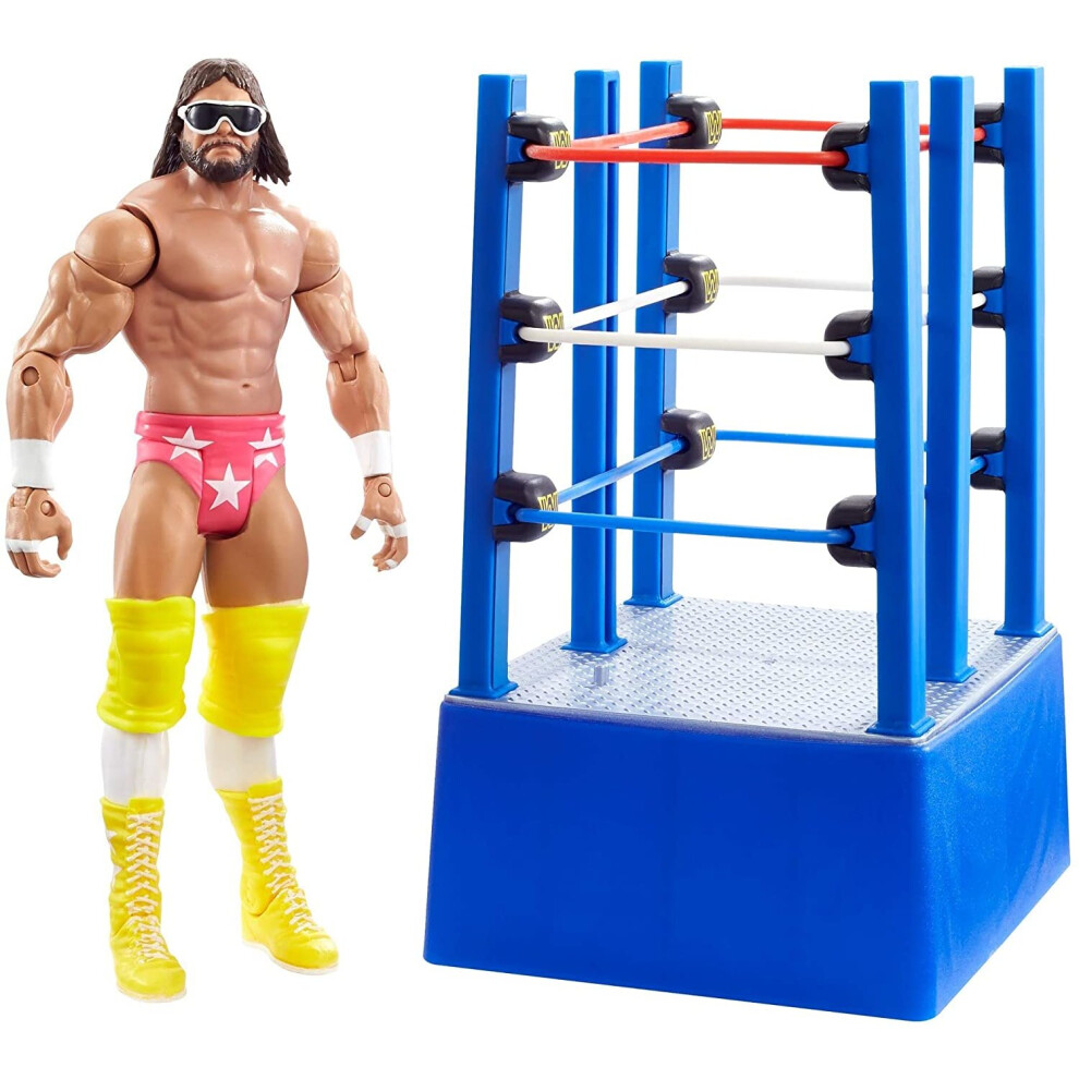 WWE WrestleMania Moments 'Macho Man' Randy Savage and Ring Cart Wrestling Action Figure