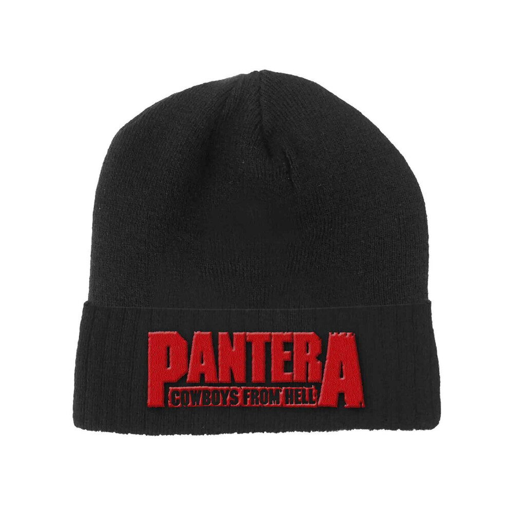 Pantera Beanie Hat Cowboys from Hell Band Logo new Official Black Unisex