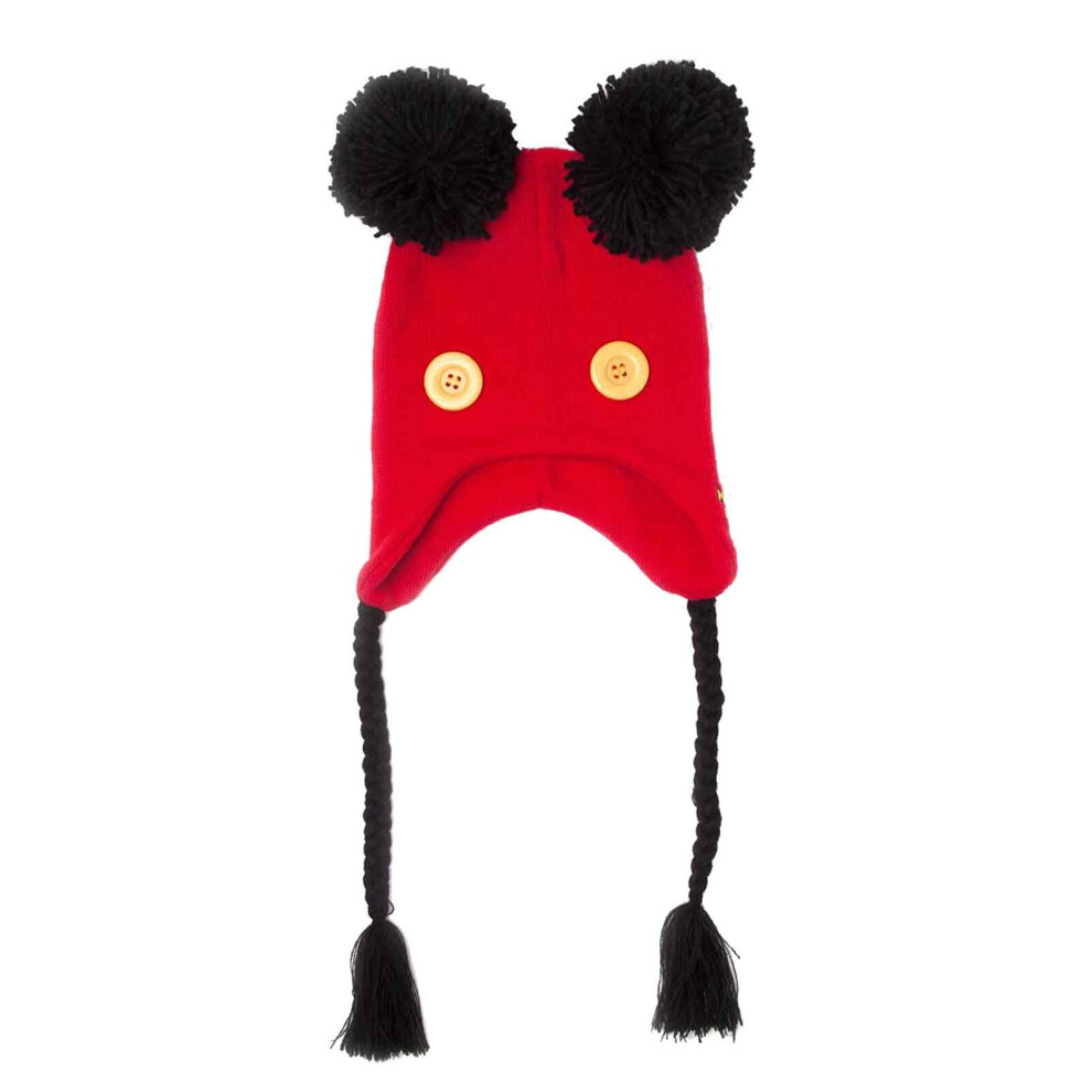 Disney Mickey Mouse Beanie Laplander Hat Novelty Ears New Official Unisex Black