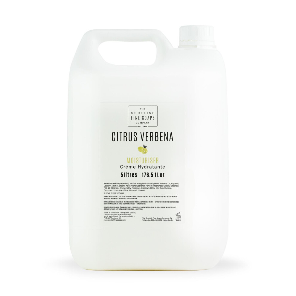 Scottish Fine Soaps Commercial Citrus Verbena Hand & Body Moisturiser (5 Litre)