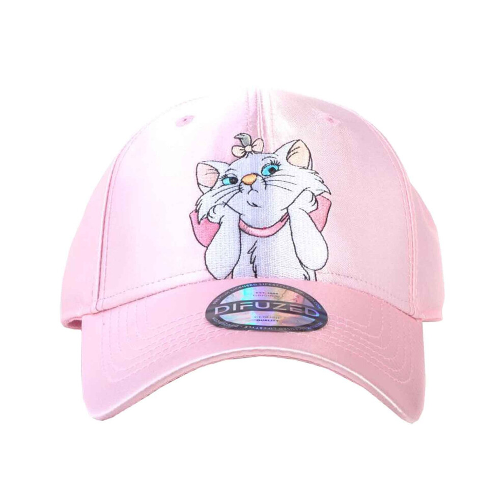 Aristocats Baseball Cap Marie Satin Nylon new Official Disney Pink Curved Bill