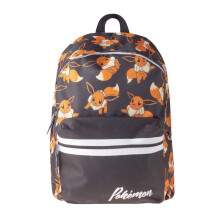 Pokemon Backpack Evee All Over Print Logo new Official Black Unisex