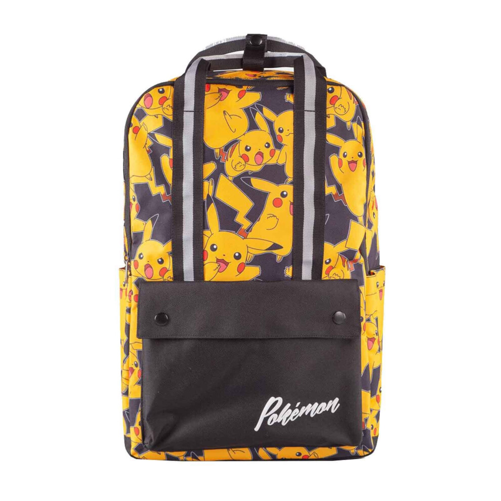 Pokémon Pokemon Backpack Pikachu All Over Print Logo New Official Yellow Unisex