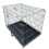 HugglePets HugglePets Dog Cage with Plastic Tray - Silver, Small 6