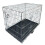 HugglePets HugglePets Dog Cage with Plastic Tray - Silver, Small 1