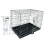 HugglePets HugglePets Dog Cage with Plastic Tray - Silver, Small 10