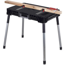 Keter Jobmade Portable Work Bench and Miter Saw Table for Woodworking