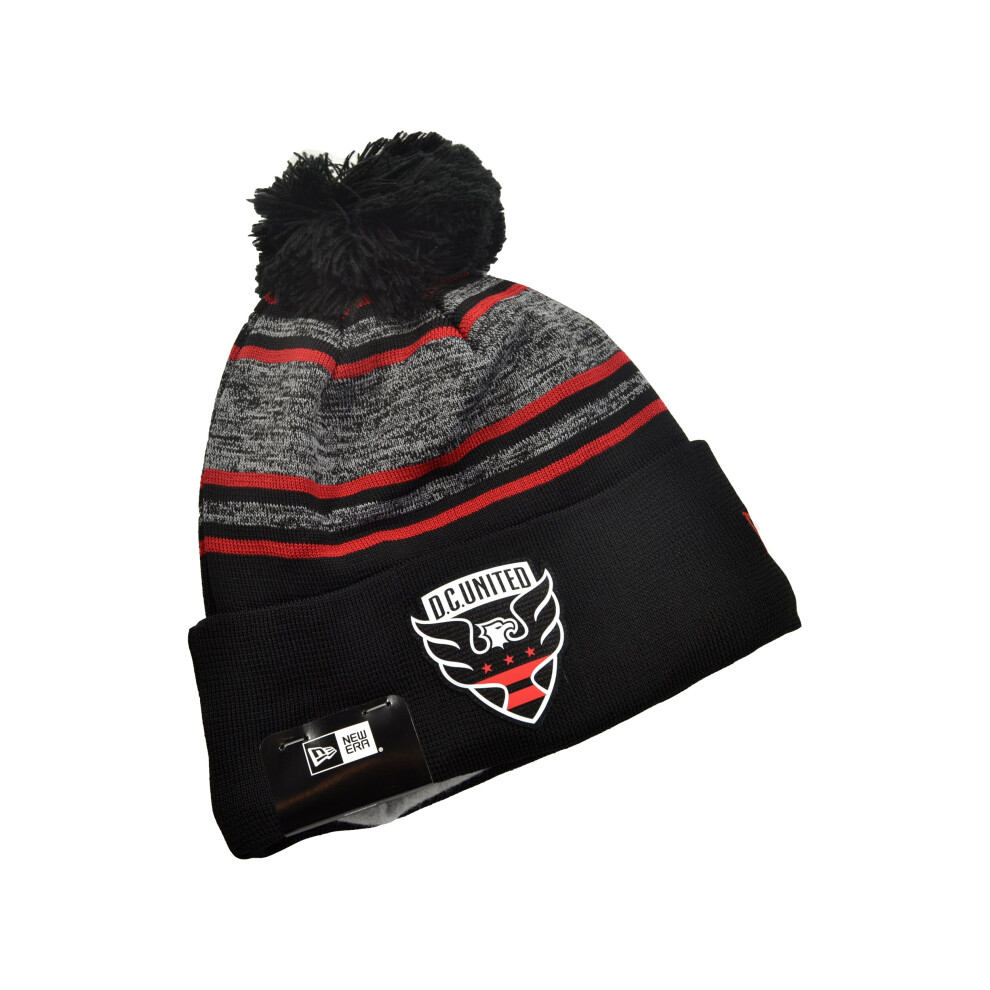 New Era Dc United Mls Knitted Bobble Hat Black