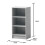 Timber Art Design UK Small 3 Tier Cube Bookcase Display Shelving Storage Unit Furniture Light Grey 4