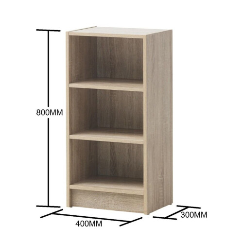 Timber Art Design UK Small 3 Tier Cube Bookcase Display Shelving Storage Unit Furniture Sonoma Oak 2