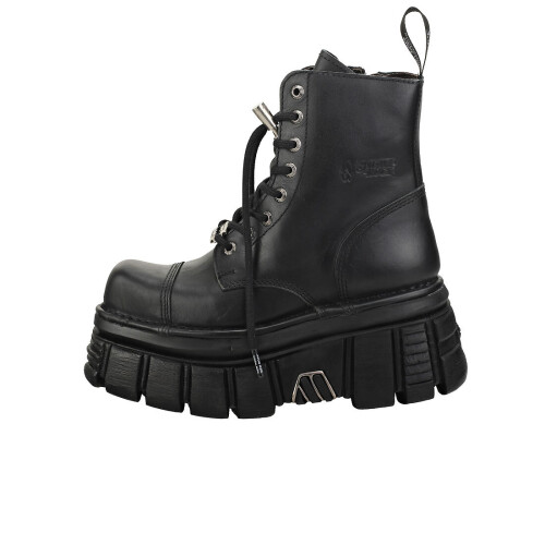 New Rock New Rock Combat Boots Unisex Platform Boots in Black - 5 UK 2