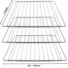 Universal Adjustable Extendable Oven Shelf (310 x 345-565mm, Pack of 3)