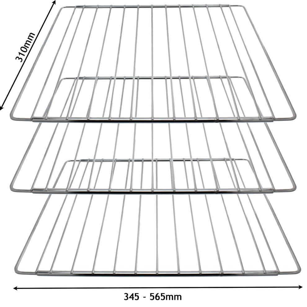 Adjustable Extendable Shelf for Parkinson Cowan Oven Cooker (310 x 345-565mm, Pack of 3)