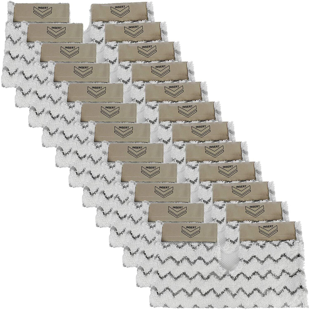 Spares2go Cover Pads For Shark Steam Cleaner Mop Dirt Grip S6001 S6003 Klik N' Flip (Pack Of 12)