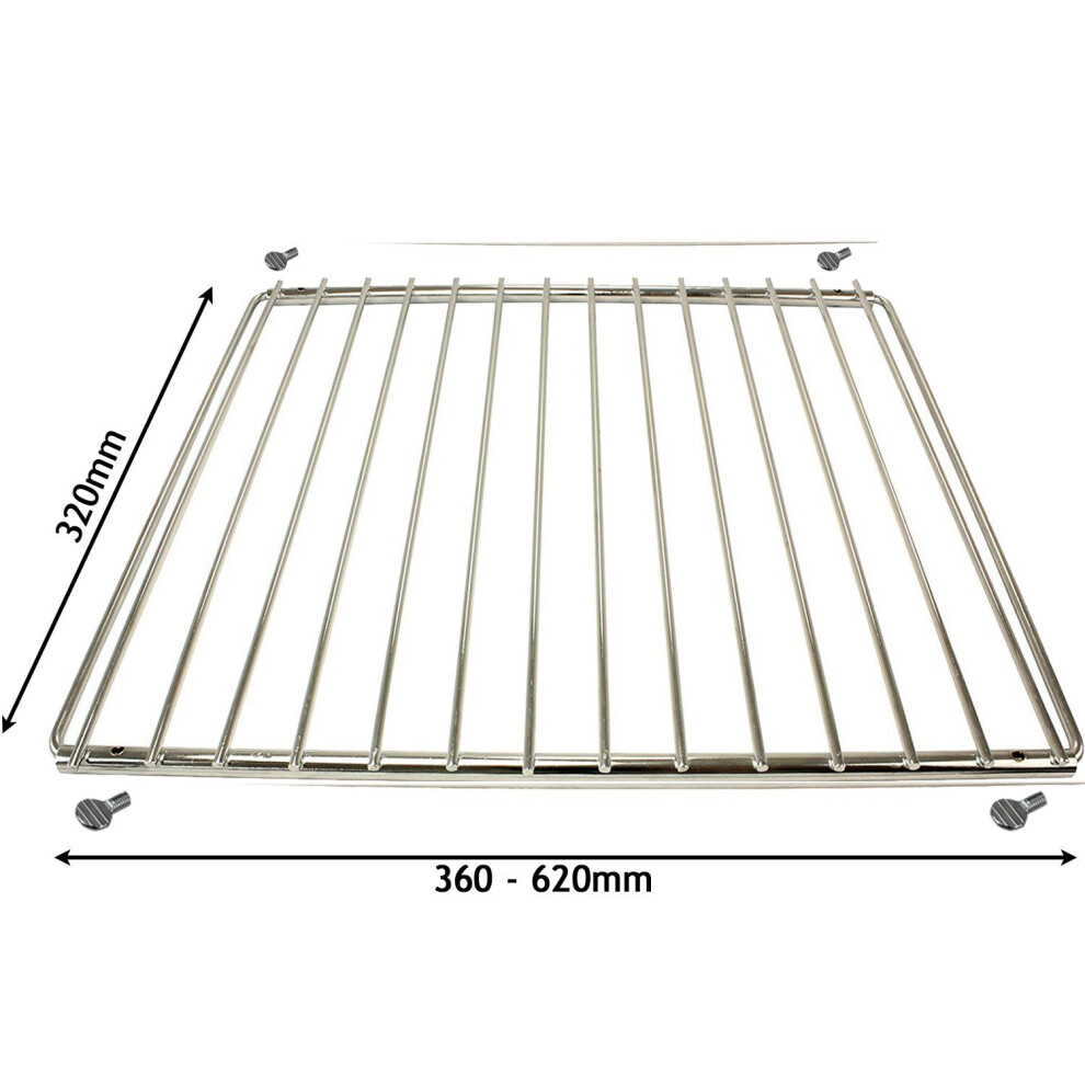 Spares2go Adjustable Extendable Shelf For Zanussi Oven Cooker (320 X 360-620Mm)