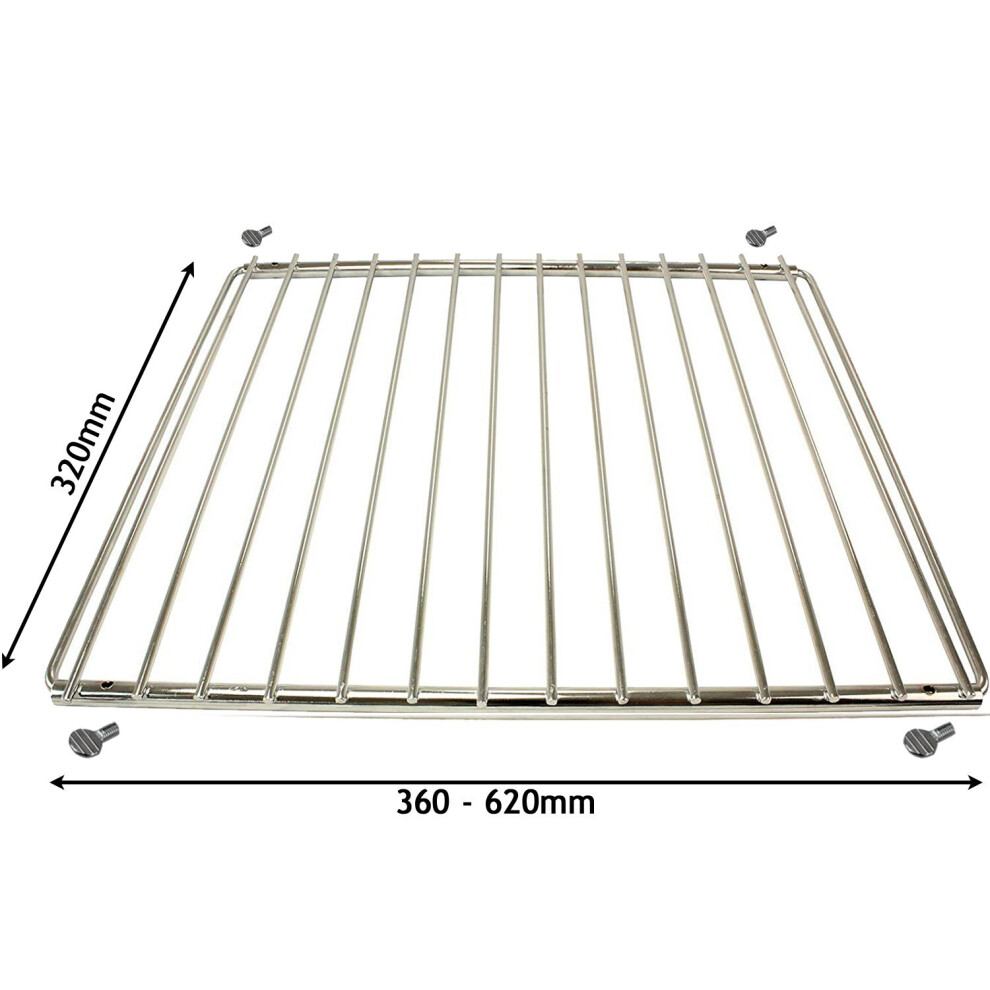 Spares2go Adjustable Extendable Shelf For Moffat Oven Cooker (320 X 360-620Mm)