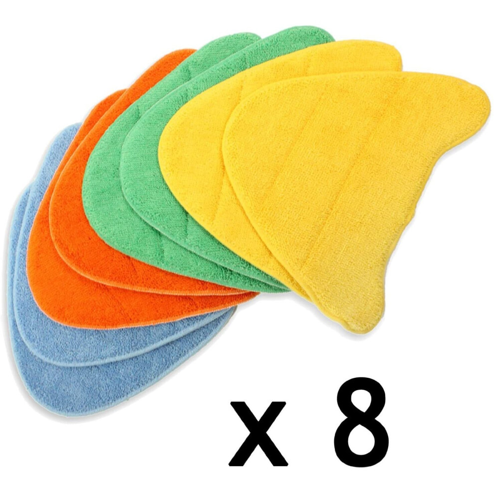 Premium Cover Pads for Vax Total Home Master 2 in 1 Bare Floor Pro Steam Cleaner Mop (Pack of 8)