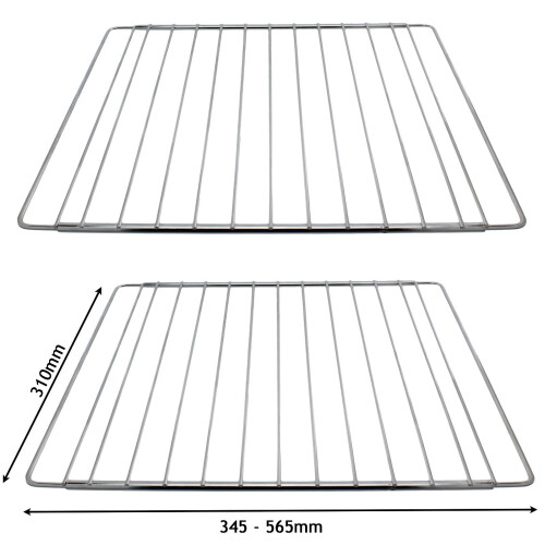 Universal Universal Adjustable Extendable Oven Shelf (310 x 345-565mm, Pack of 2)
