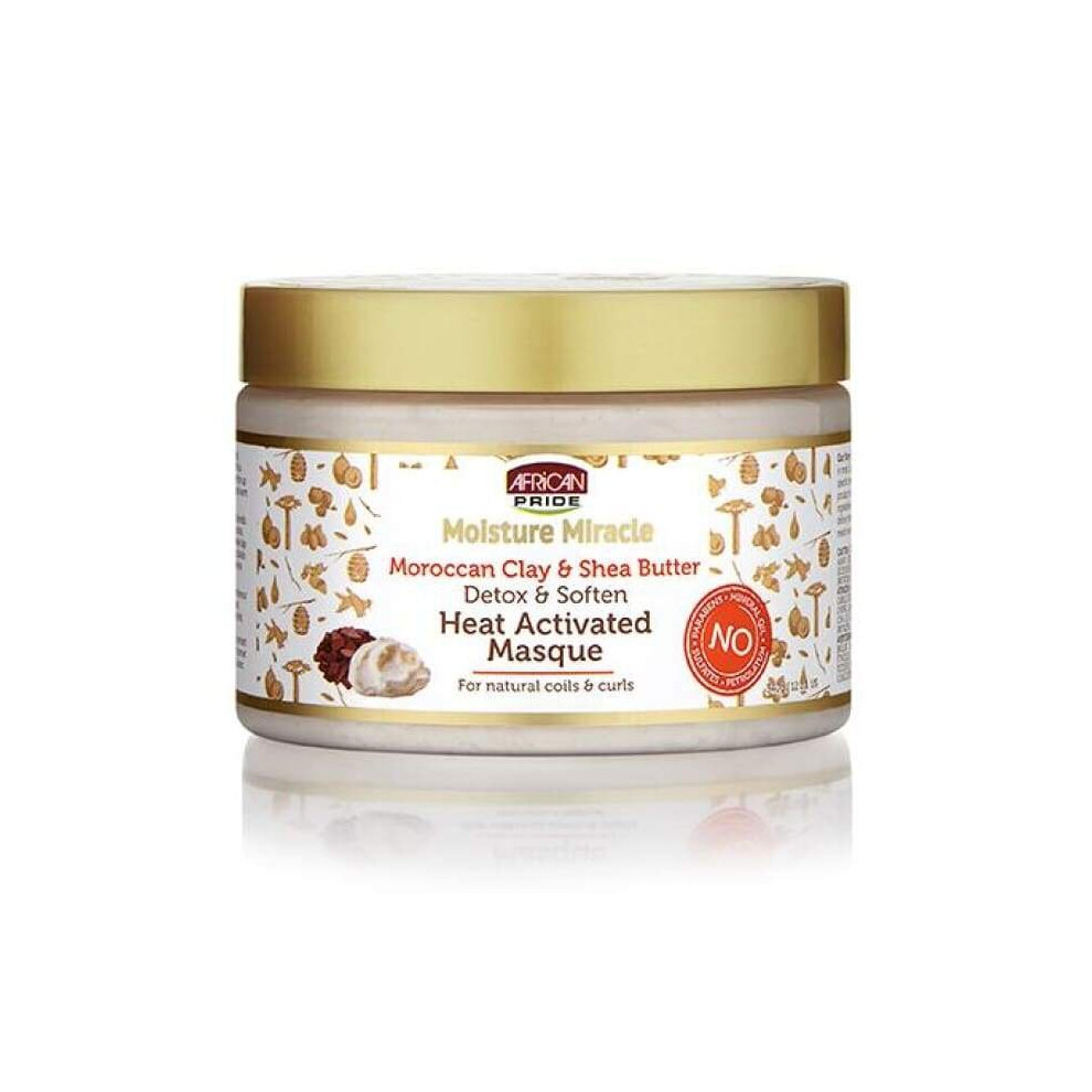 African Pride Red Moist Miracle Moroccan Clay & Shea Butter Masque 12Oz