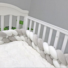 (1m-29) Long Knotted 4 Braid Bed Bumper Pillow
