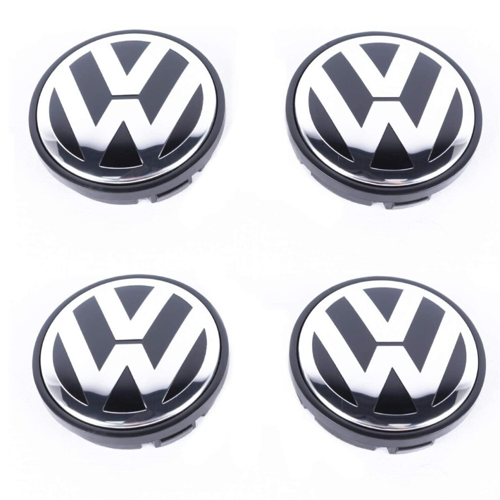 Vw Volkswagen Wheel Center Cap Hub Badge 65Mm 4 Pcs For Golf Passat Polo 5056464023333