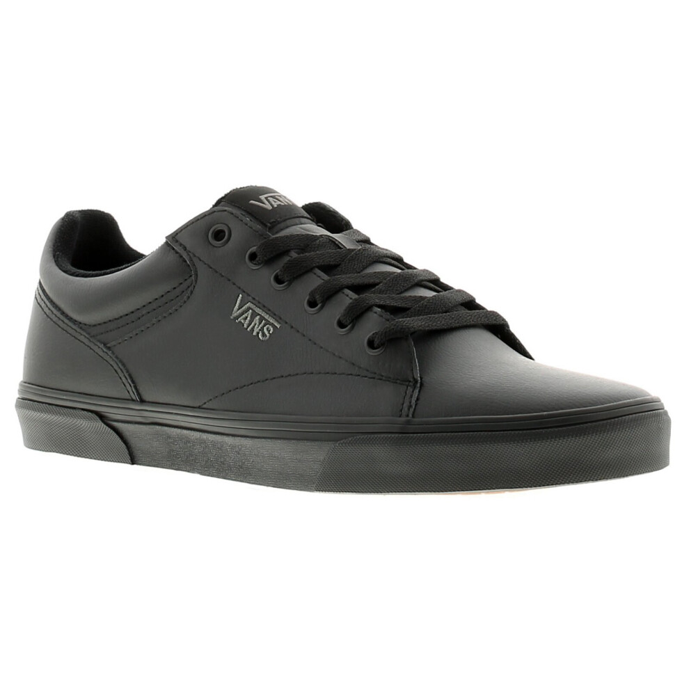 (9 (Adults')) Vans seldan leather mens trainers black