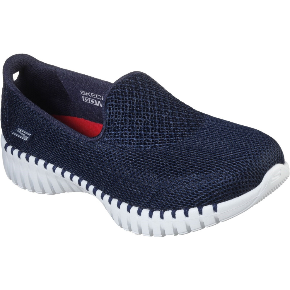 Skechers (6 (Adults')) Gowalk Smart Womens Ladies Trainers Navy/White Uk Size