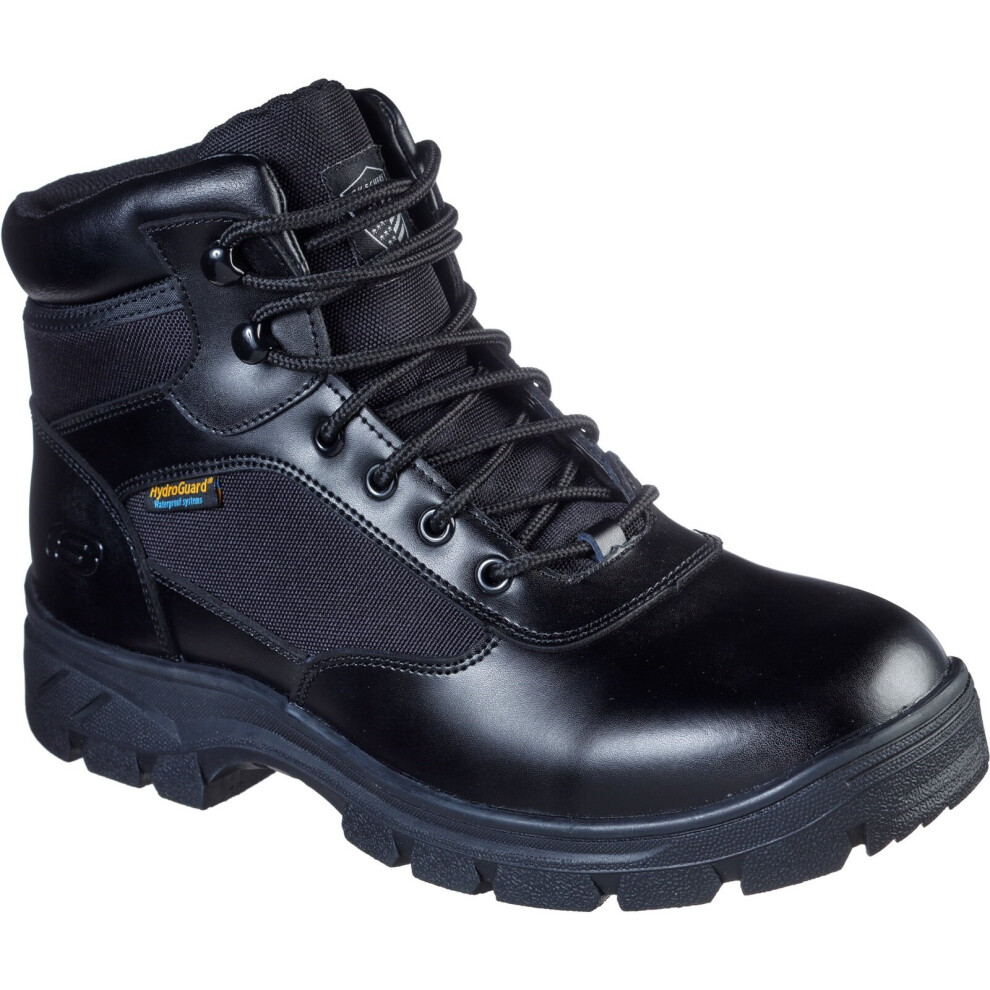 (6 (Adults')) Skechers wascana benen wp t leather mens boots black