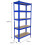 Ράφια Monster Racking T-Rax Heavy Duty, Μπλε, Π 75 cm, Β 30 cm 5