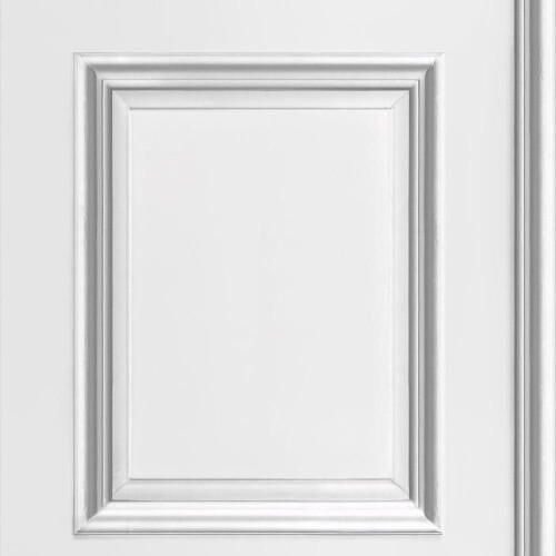 DEBONA Debona Wood Effect Wallpaper Wooden Panel Frame Realistic Modern White Grey 1