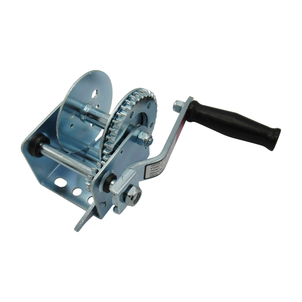 (Zinc Plated, 1000Lb / 450Kg) Manual Trailer Hand Winch (Hand Operated Crank) 600988527058