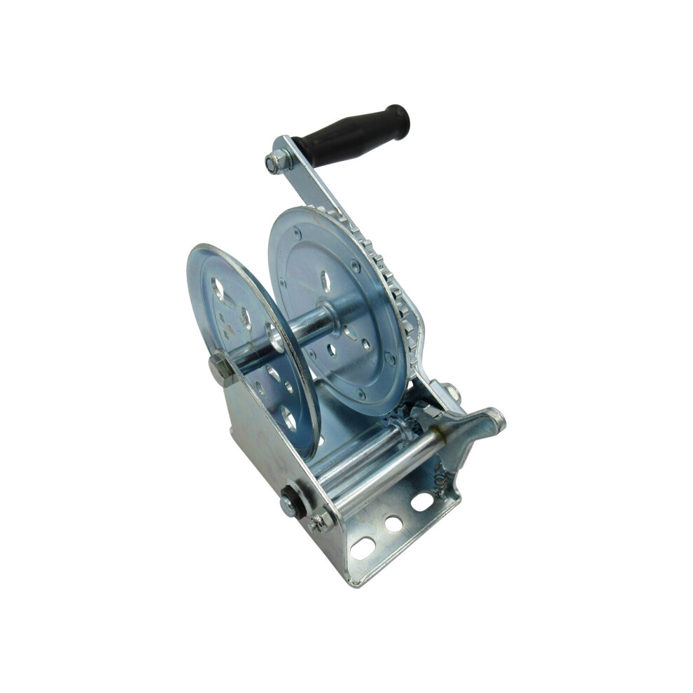 (Zinc Plated, 1400Lb / 635Kg) Manual Trailer Hand Winch (Hand Operated Crank) 600988527072