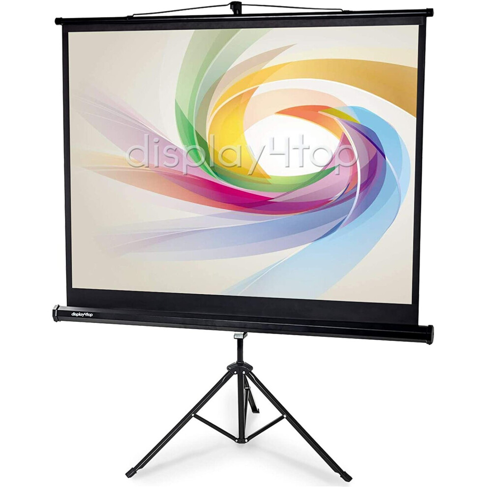 60" Portable Tripod Projector Screen With Stand 4:3 Portable Foldable For Home Theater Cinema  Projector Movie Screen,Screen:122cm(W) x 91cm(H)