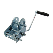 (Zinc Plated, 2500lb / 1100kg) Manual Trailer Hand Winch (Hand Operated Crank)