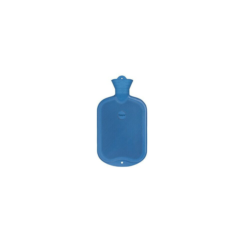 Ribbed Hot Water Bottle 2 litre Dark Blue