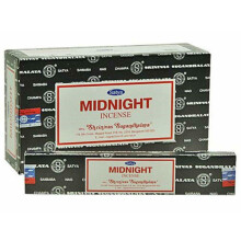 SATYA MIDNIGHT INCENSE STICKS JOSS STICKS 15 GM PACKETS - 12 PACK