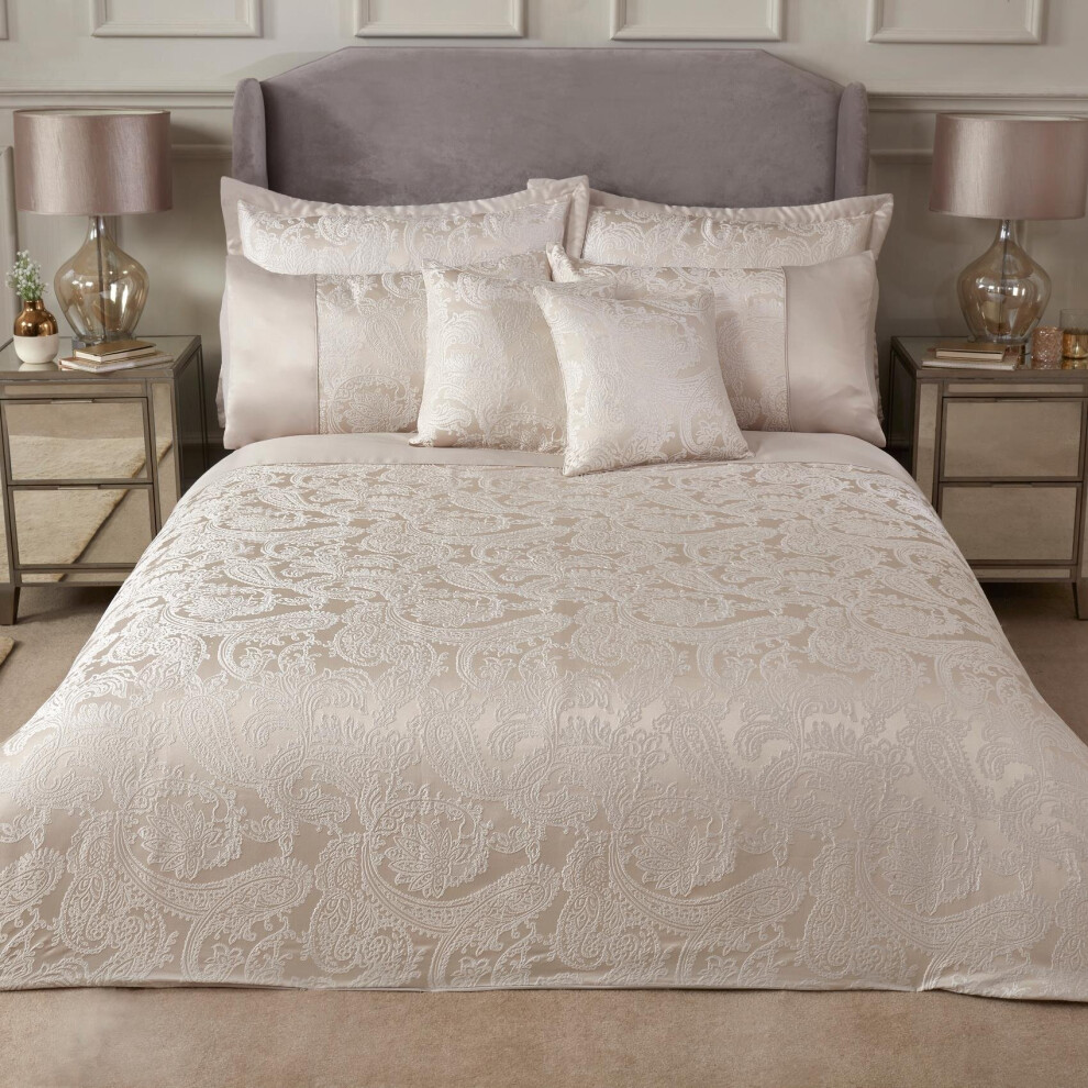 Maison Duchess Paisley Luxury Duvet Cover Sets King Size Bed Cream Bedding Set