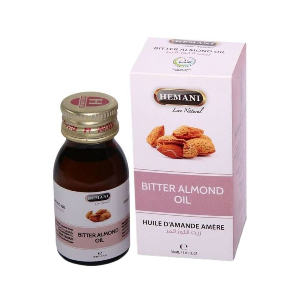 Hemani Bitter Almond Oil 30ml - Essential Oil & Multipurpose Oil