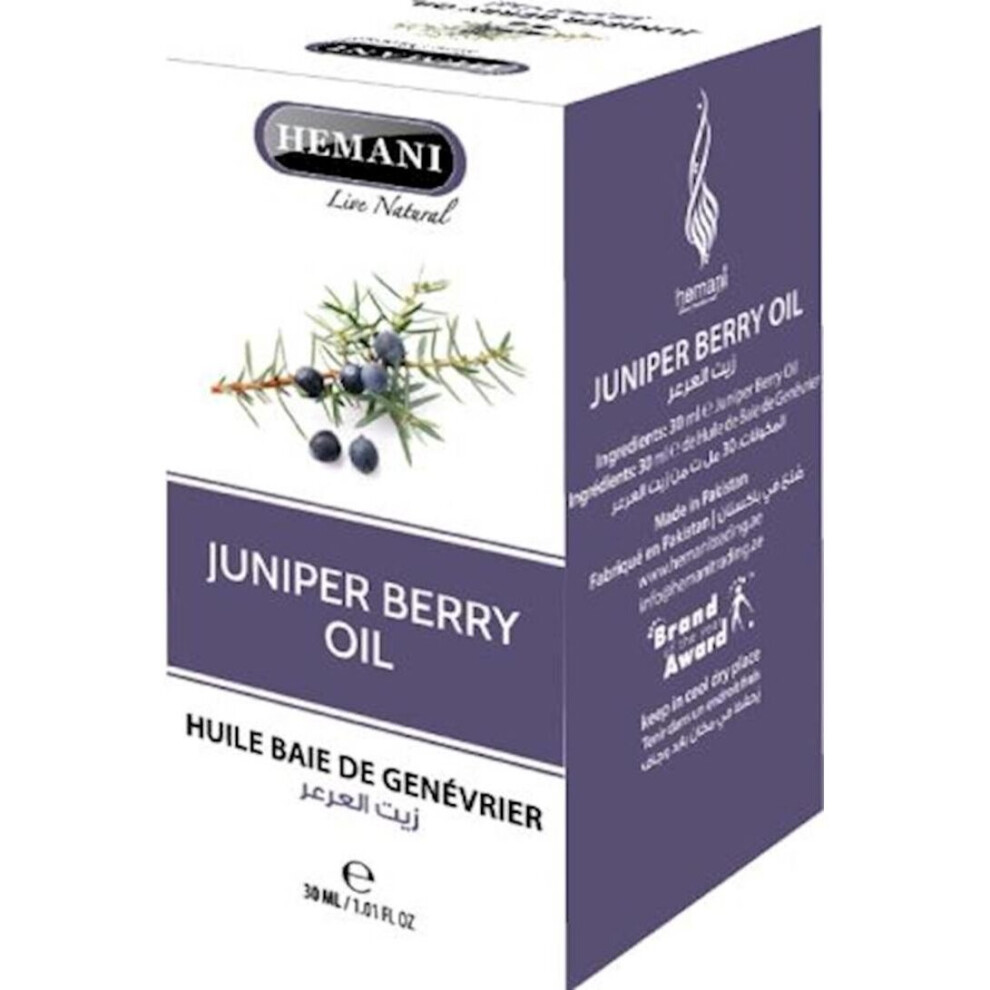 Hemani Juniper Berry Oil 30Ml - Essential Oil & Multipurpose Oil (Pack Of 2)