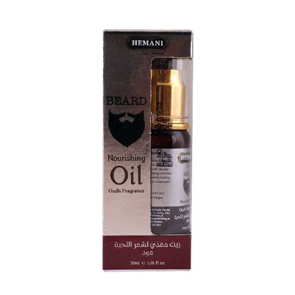 Hemani Beard Oil With Oudh 30ml - Essential Oil & Multipurpose Oil For Men