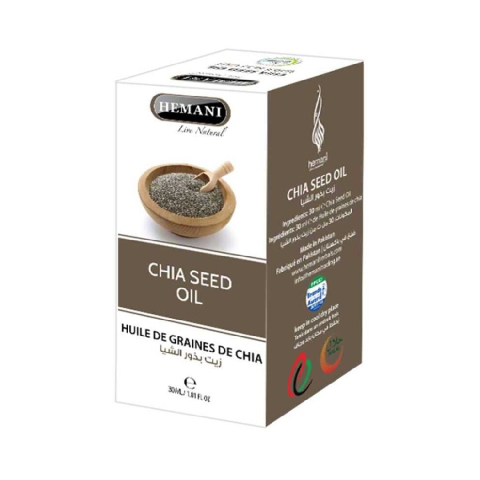 Hemani Chia Seed Oil 30Ml - Essential Oil & Multipurpose Oil (Pack Of 2)