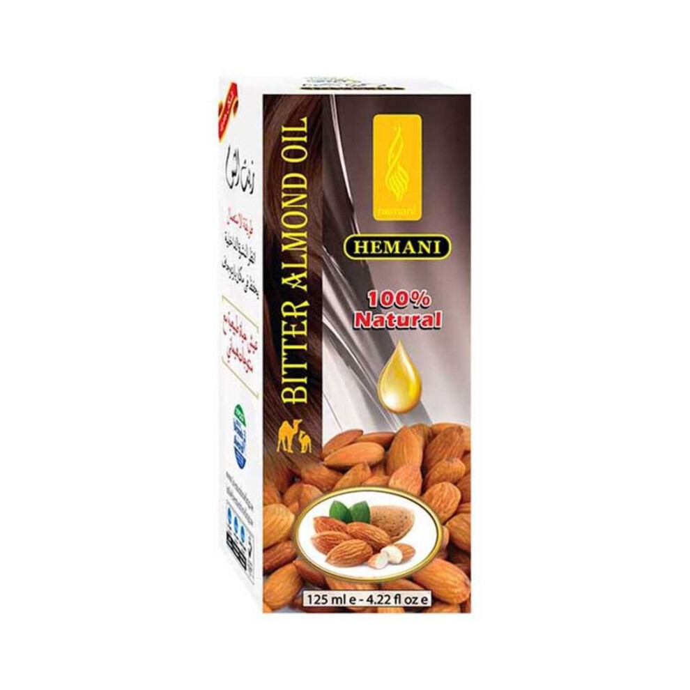 Hemani Bitter Almond Oil 125Ml - Essential Oil & Multipurpose Oil For Men & Women