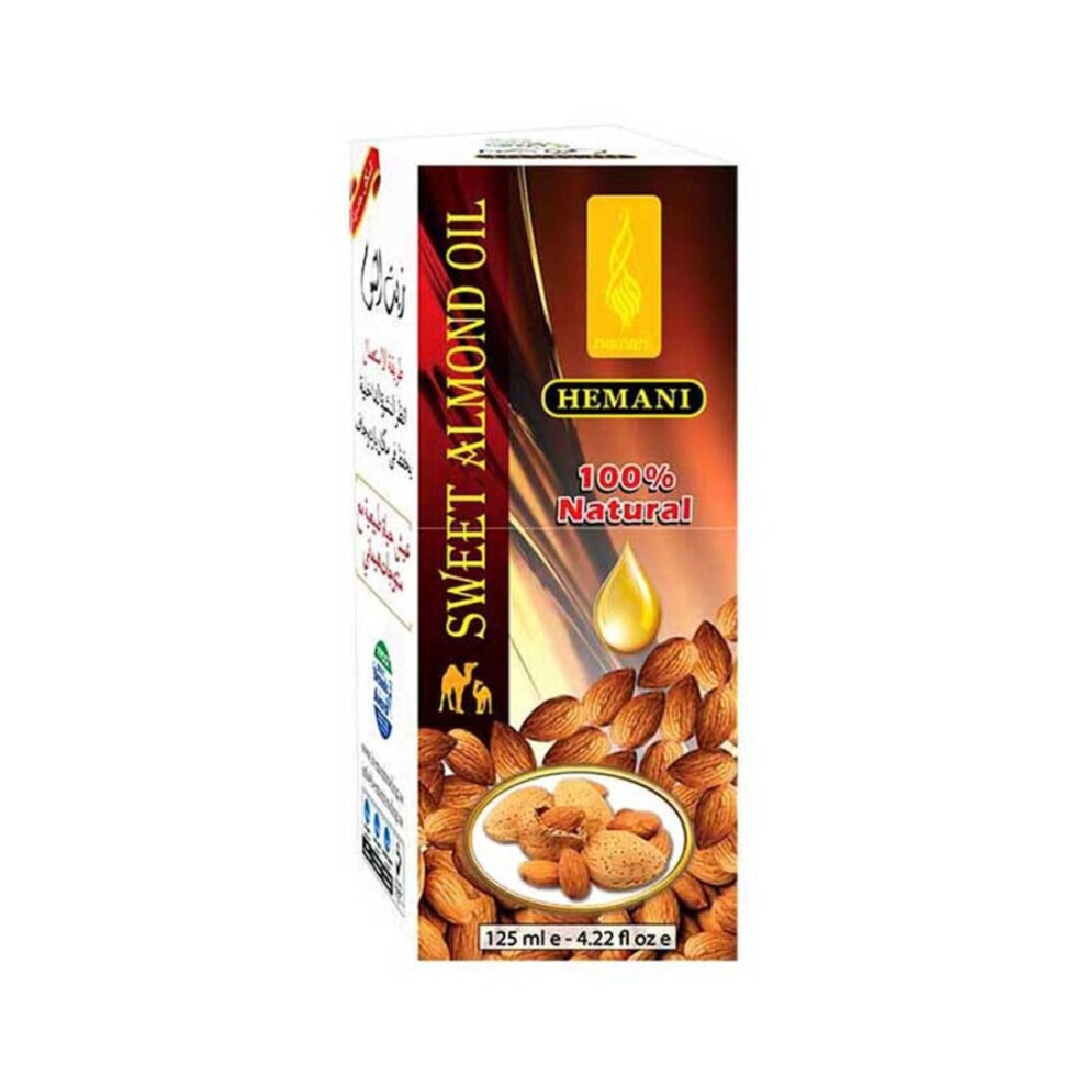 Hemani Sweet Almond Oil 125Ml - Essential Oil & Multipurpose Oil For Men & Women