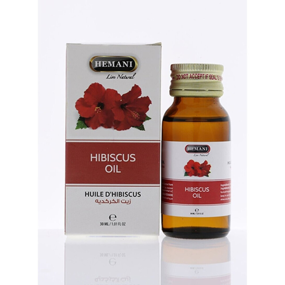 Hemani Hibiscus Oil For Hair 30ml - Essential Oil & Multipurpose Oil (Pack Of 2)