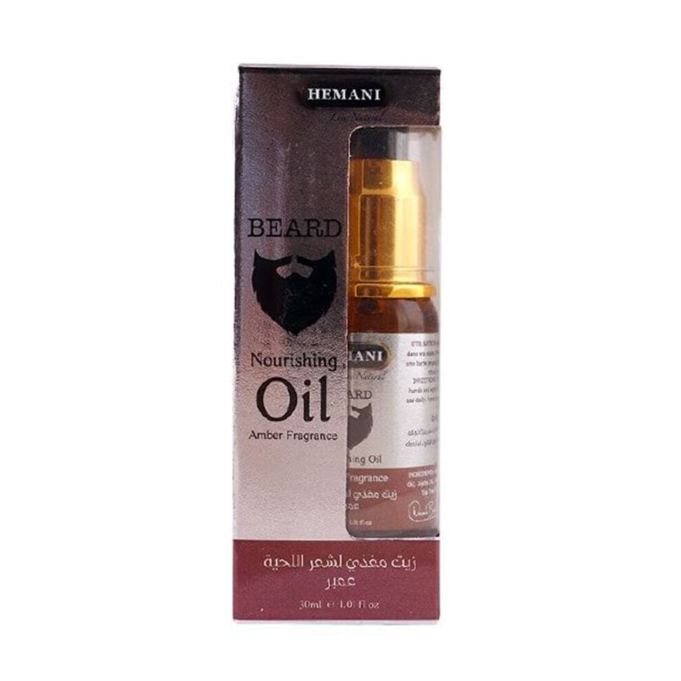 Hemani Beard Oil With Amber 30ml - Essential Oil & Multipurpose Oil For Men