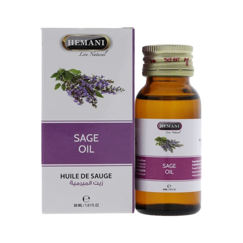 Hemani Sage Oil 30Ml - Essential Oil & Multipurpose Oil (Pack Of 2)