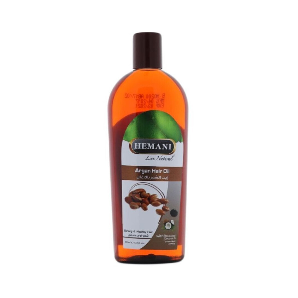 Hemani Argan Hair Oil 200Ml - Essential Oil & Multipurpose Oil For Men & Women