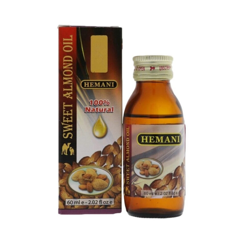 Hemani Sweet Almond Oil 60Ml - Essential Oil & Multipurpose Oil For Men & Women