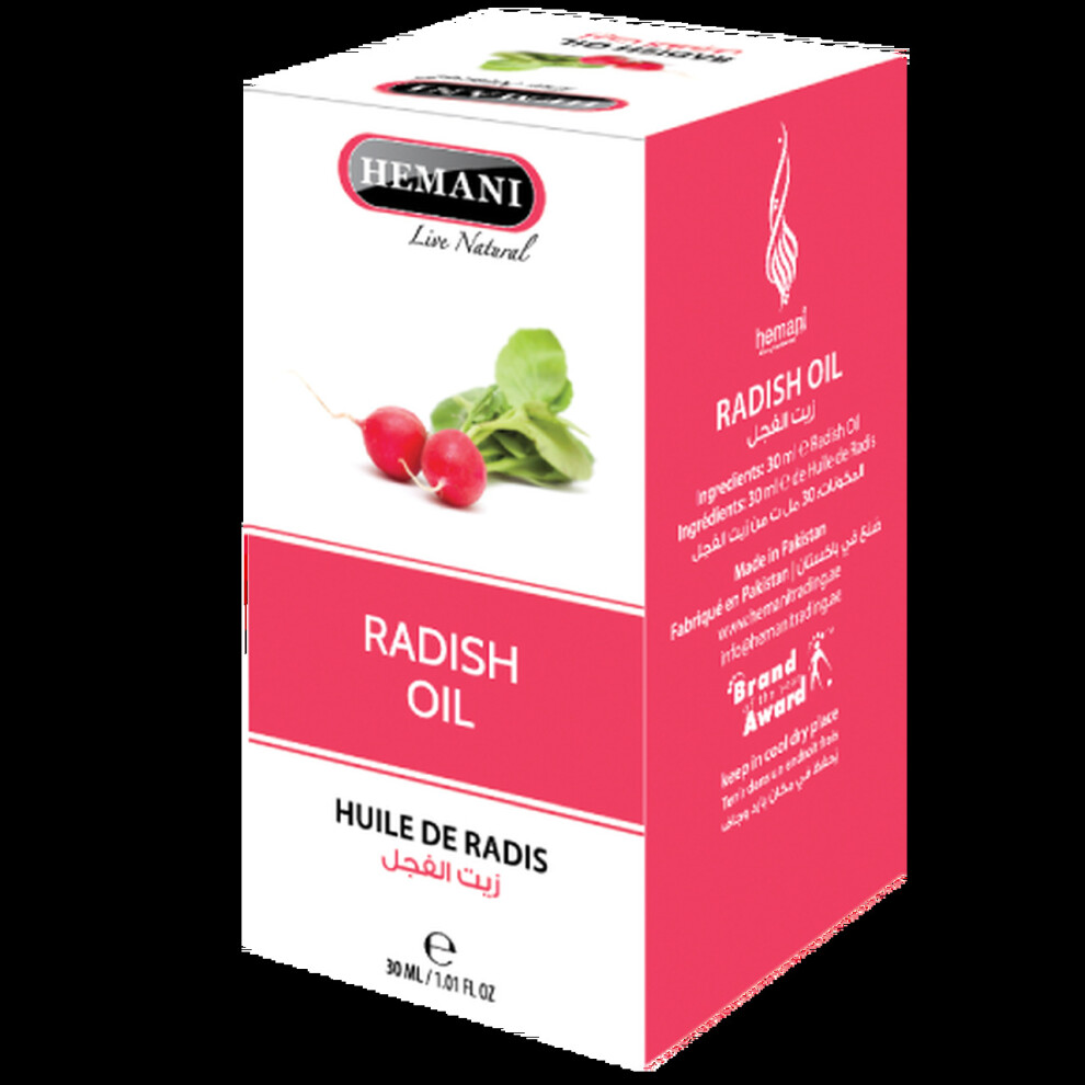 Hemani Radish oil 30 ml - Essential Oil & Multipurpose Oil For Men & Women (Pack Of 2)